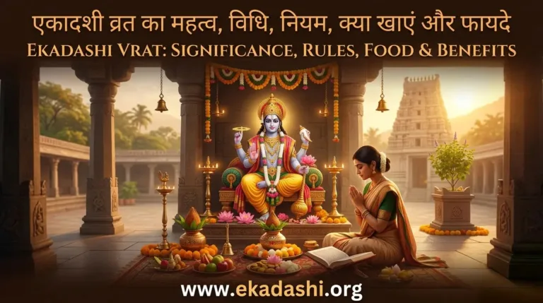 एकादशी व्रत का महत्व, विधि, नियम, क्या खाएं और फायदे | Ekadashi Vrat Significance, Rules & Benefits