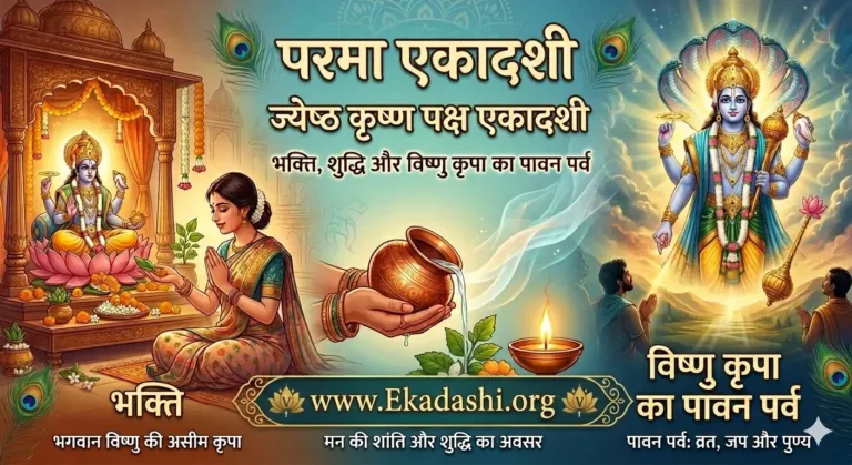 परमा एकादशी ज्येष्ठ कृष्ण पक्ष एकादशी: महत्व, व्रत कथा, पूजा विधि, पारण और आध्यात्मिक लाभ